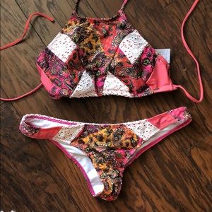 O’Neil high neck halter and cheeky bikini bottoms